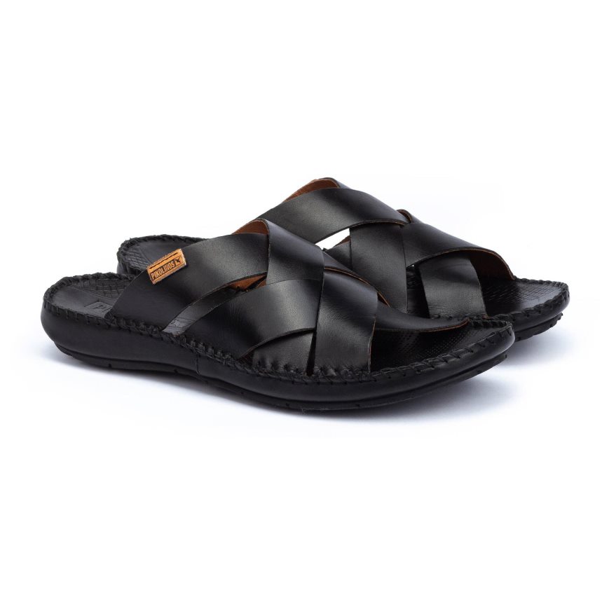 Men's Pikolinos TARIFA Sandals Black | NZ I98Q3A1